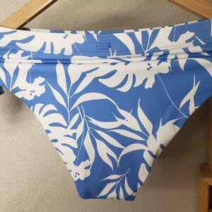 Roxy Tropical Blue and White Bikini ROXY Bottom new With Tags